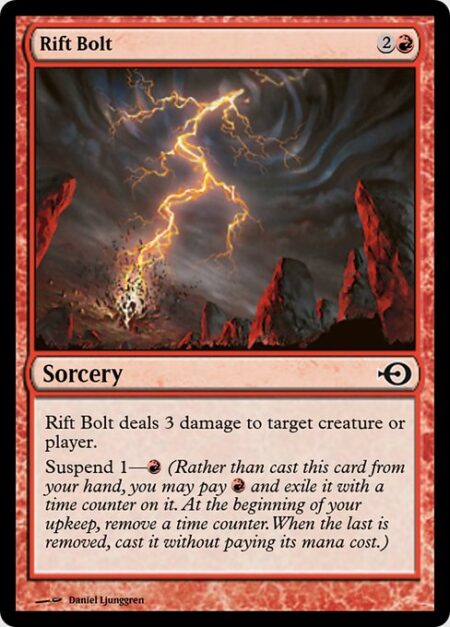 Rift Bolt - Rift Bolt deals 3 damage to any target.