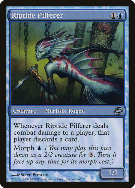 Riptide Pilferer - Whenever Riptide Pilferer deals combat damage to a player