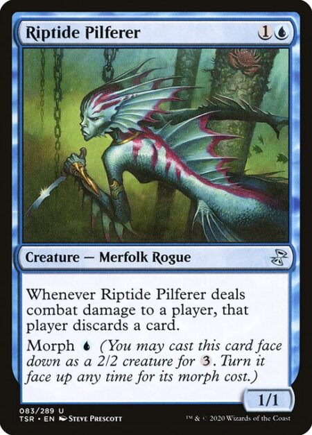 Riptide Pilferer - Whenever Riptide Pilferer deals combat damage to a player