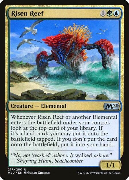 Risen Reef - Whenever Risen Reef or another Elemental enters the battlefield under your control