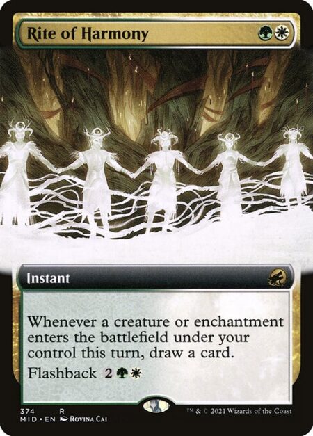 Rite of Harmony - Whenever a creature or enchantment you control enters this turn