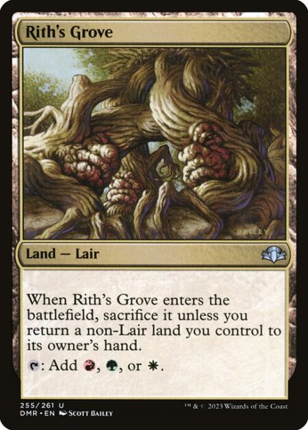 Rith's Grove - When Rith's Grove enters the battlefield