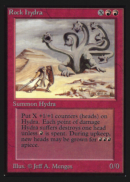 Rock Hydra - Rock Hydra enters the battlefield with X +1/+1 counters on it.