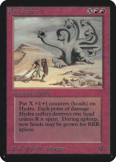 Rock Hydra - Rock Hydra enters the battlefield with X +1/+1 counters on it.