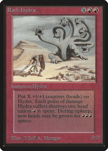 Rock Hydra - Rock Hydra enters with X +1/+1 counters on it.