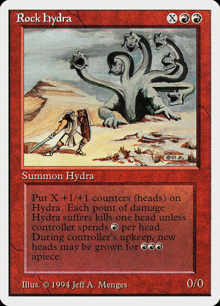 Rock Hydra - Rock Hydra enters the battlefield with X +1/+1 counters on it.