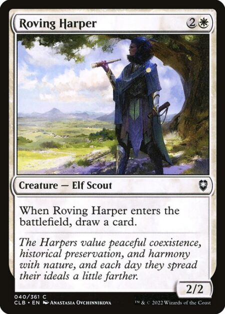 Roving Harper - When Roving Harper enters the battlefield