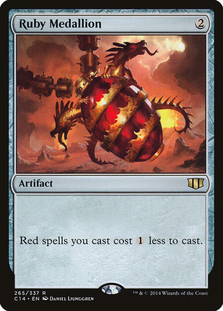 Ruby Medallion - Red spells you cast cost {1} less to cast.