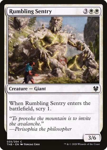 Rumbling Sentry - When Rumbling Sentry enters the battlefield