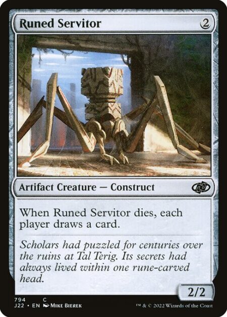 Runed Servitor - When Runed Servitor dies