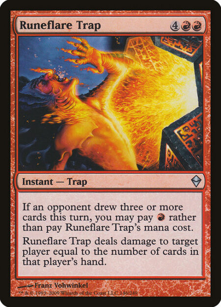 Runeflare Trap - If an opponent drew three or more cards this turn