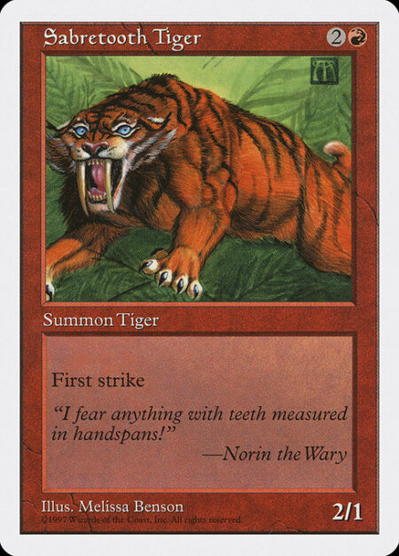 Sabretooth Tiger - First strike