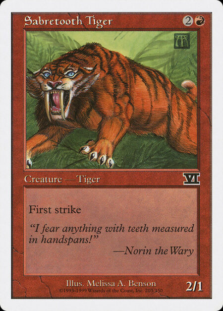 Sabretooth Tiger - First strike