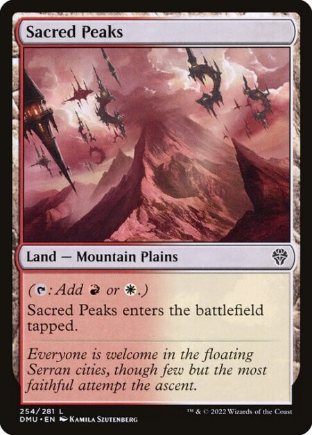 Sacred Peaks - ({T}: Add {R} or {W}.)