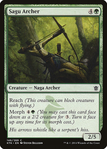 Sagu Archer - Reach (This creature can block creatures with flying.)