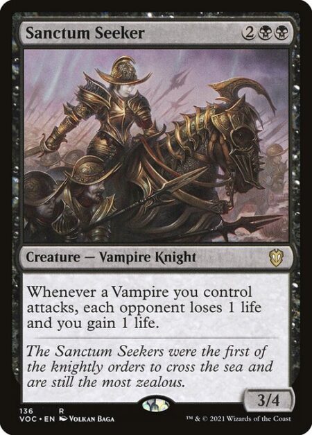 Sanctum Seeker - Whenever a Vampire you control attacks