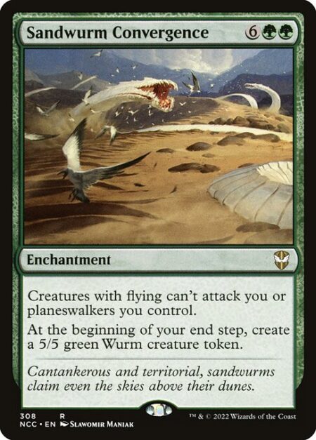 Sandwurm Convergence - Creatures with flying can't attack you or planeswalkers you control.