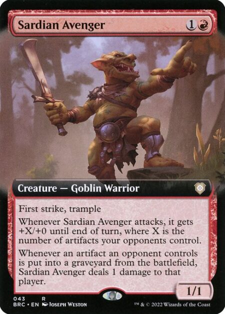 Sardian Avenger - First strike