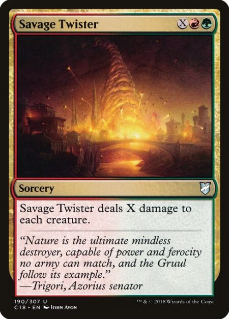 Savage Twister - Savage Twister deals X damage to each creature.