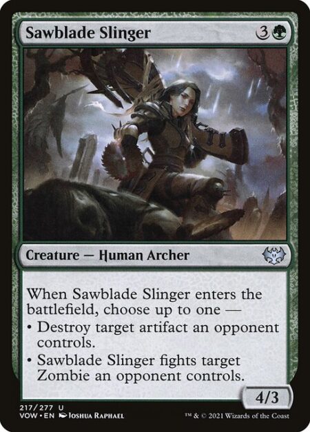 Sawblade Slinger - When Sawblade Slinger enters the battlefield