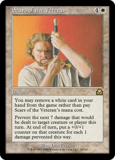 Scars of the Veteran - You may exile a white card from your hand rather than pay this spell's mana cost.