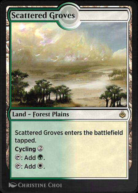 Scattered Groves - ({T}: Add {G} or {W}.)