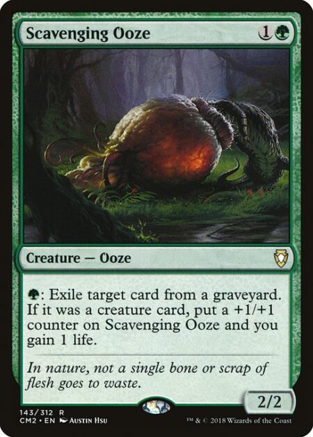 Scavenging Ooze - {G}: Exile target card from a graveyard. If it was a creature card