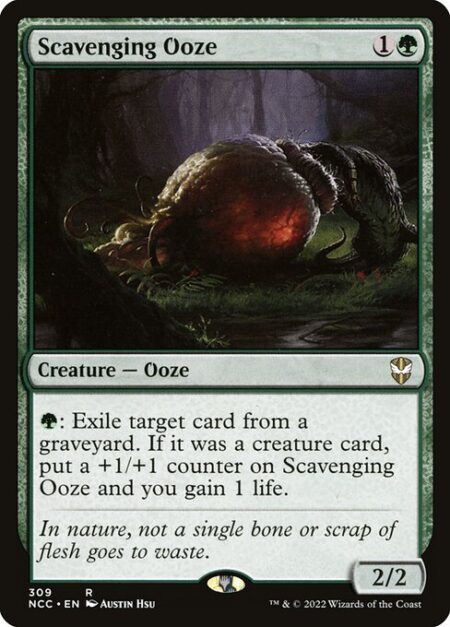 Scavenging Ooze - {G}: Exile target card from a graveyard. If it was a creature card