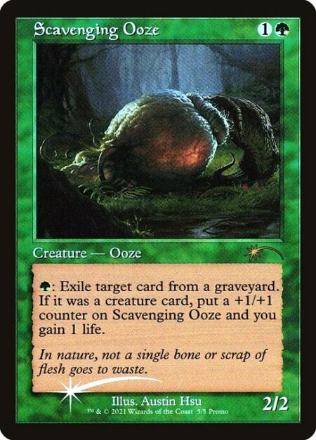 Scavenging Ooze - {G}: Exile target card from a graveyard. If it was a creature card