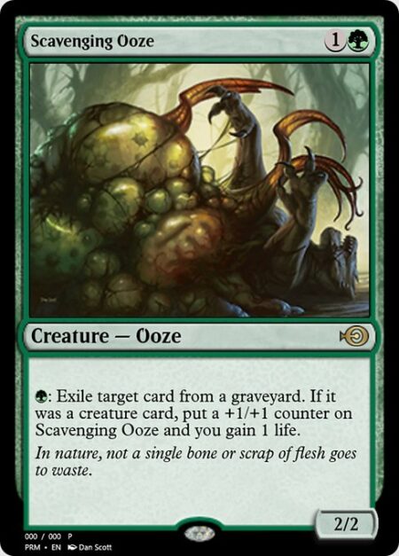 Scavenging Ooze - {G}: Exile target card from a graveyard. If it was a creature card