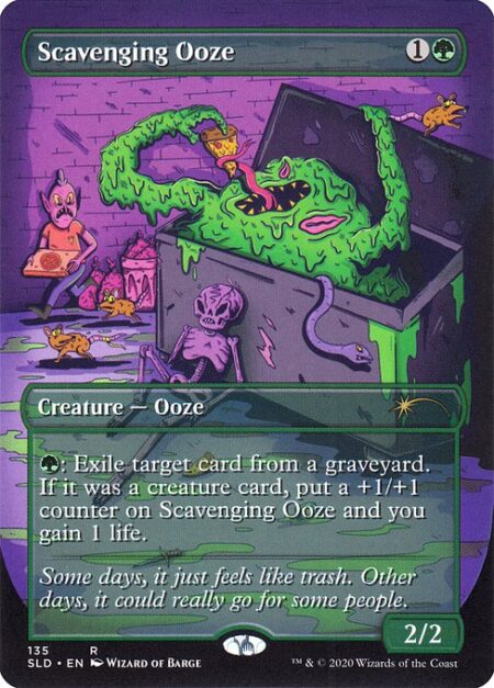 Scavenging Ooze - {G}: Exile target card from a graveyard. If it was a creature card