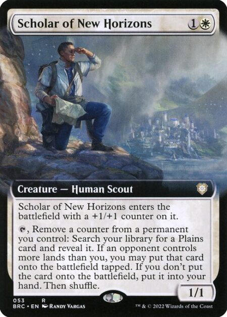 Scholar of New Horizons - Scholar of New Horizons enters the battlefield with a +1/+1 counter on it.