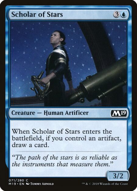 Scholar of Stars - When Scholar of Stars enters the battlefield