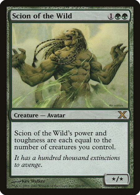 Scion of the Wild - Scion of the Wild's power and toughness are each equal to the number of creatures you control.