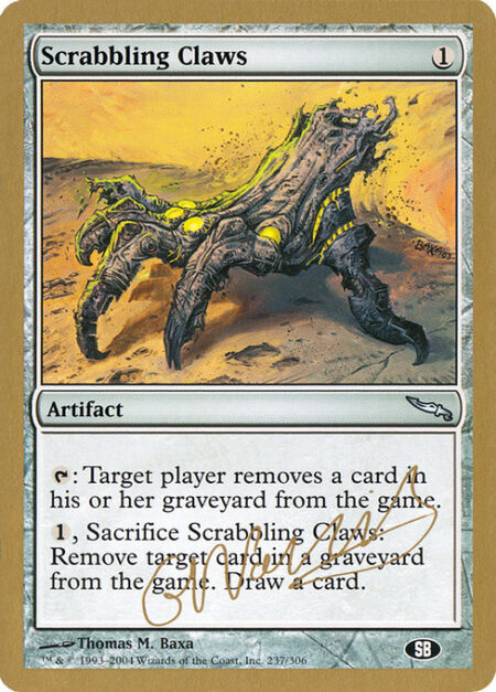 Scrabbling Claws - {T}: Target player exiles a card from their graveyard.