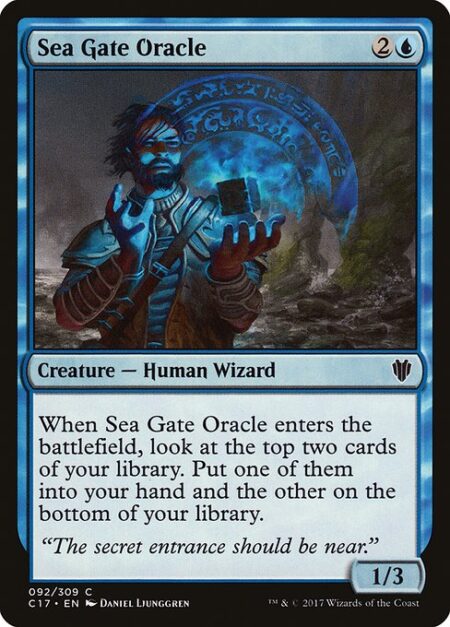 Sea Gate Oracle - When Sea Gate Oracle enters the battlefield