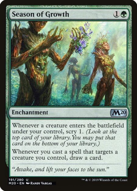 Season of Growth - Whenever a creature enters the battlefield under your control