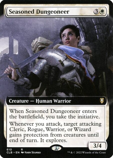 Seasoned Dungeoneer - When Seasoned Dungeoneer enters the battlefield