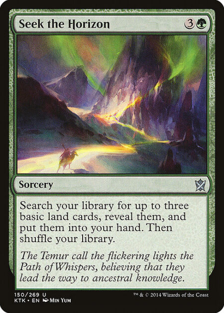 Seek the Horizon - Search your library for up to three basic land cards