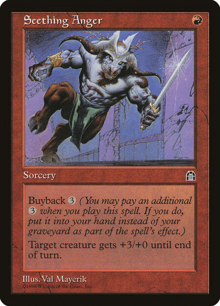 Seething Anger - Buyback {3} (You may pay an additional {3} as you cast this spell. If you do