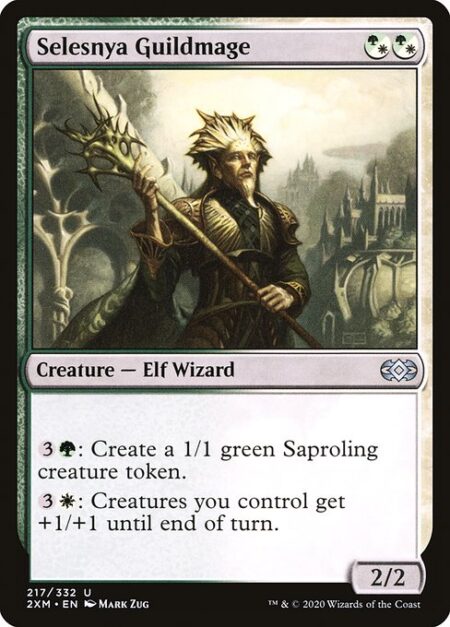 Selesnya Guildmage - {3}{G}: Create a 1/1 green Saproling creature token.