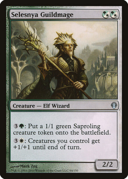 Selesnya Guildmage - {3}{G}: Create a 1/1 green Saproling creature token.