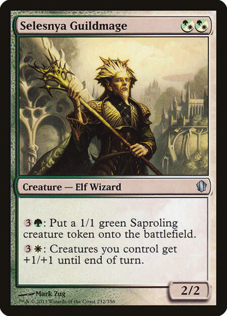 Selesnya Guildmage - {3}{G}: Create a 1/1 green Saproling creature token.