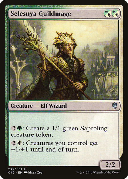 Selesnya Guildmage - {3}{G}: Create a 1/1 green Saproling creature token.