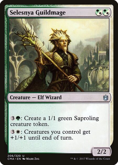 Selesnya Guildmage - {3}{G}: Create a 1/1 green Saproling creature token.