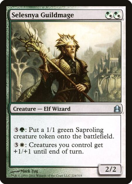 Selesnya Guildmage - {3}{G}: Create a 1/1 green Saproling creature token.