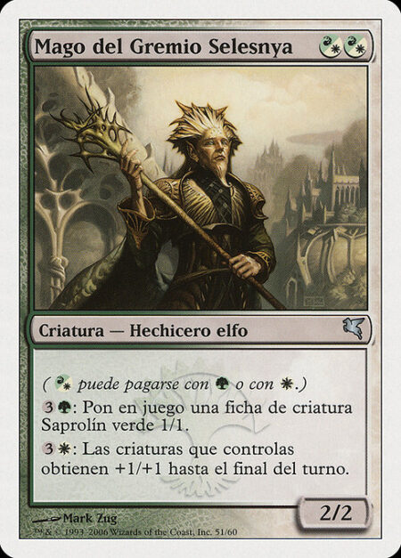 Selesnya Guildmage - {3}{G}: Create a 1/1 green Saproling creature token.