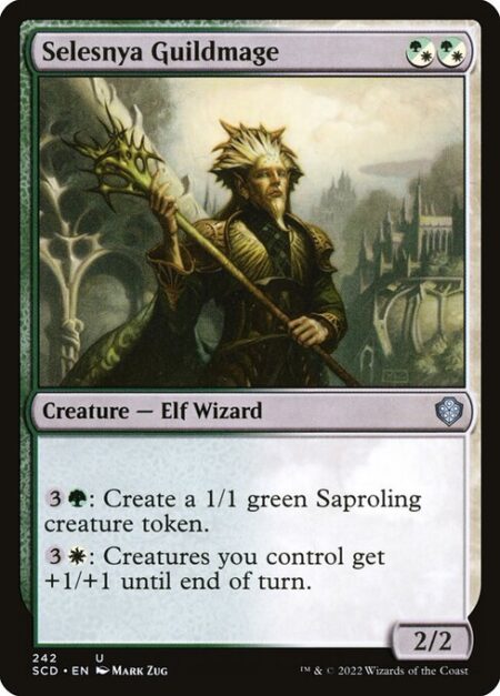 Selesnya Guildmage - {3}{G}: Create a 1/1 green Saproling creature token.