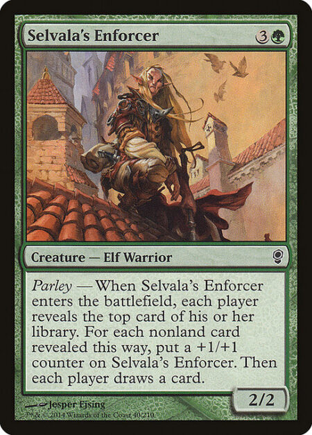 Selvala's Enforcer - Parley — When Selvala's Enforcer enters the battlefield