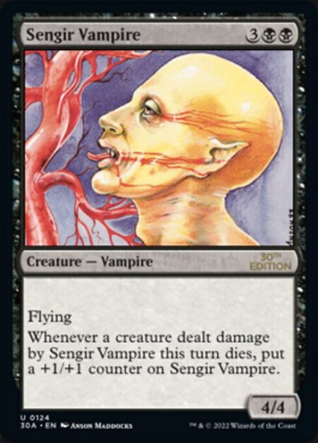 Sengir Vampire - Flying (This creature can't be blocked except by creatures with flying or reach.)